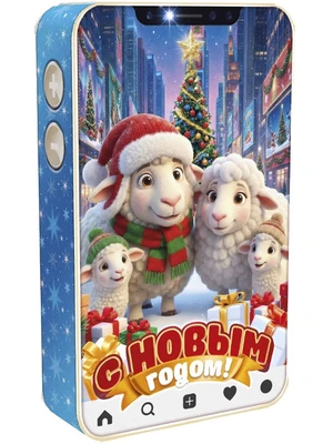 Новогодний подарок Смартфон Семейка (картон) 500г 145у
