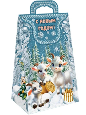 Новогодний подарок Сумочка Жемчужная (картон) 700г 061у
