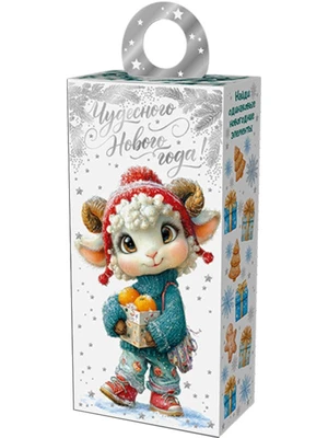 Новогодний подарок Апельсинка (картон) с анимацией 550г 025у