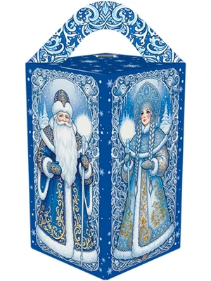 Новогодний подарок Ледяные узоры (картон) с анимацией 800г 035у