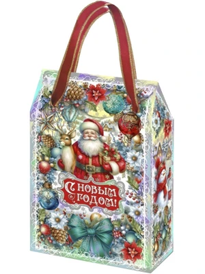 Новогодний подарок Сумочка Нарядная (картон премиум) 800г 335у