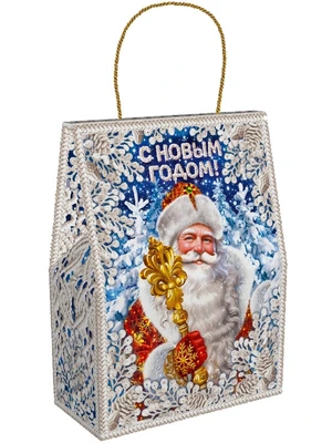 Новогодний подарок Серебро (плотный картон) 1300г 234у
