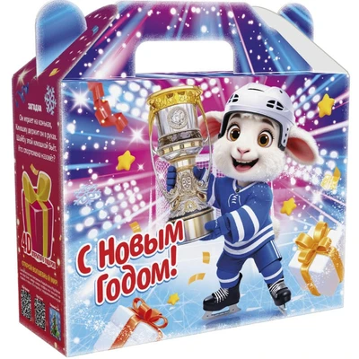 Новогодний подарок Победа (плотный картон) с анимацией 1200г 209у