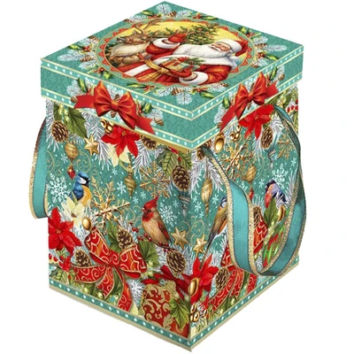 Новогодний подарок Куб Сокровище (картон премиум) 1500г 353у