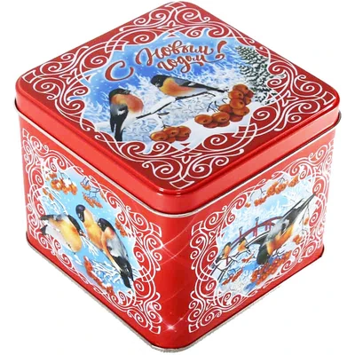 Новогодний подарок Снегири (жесть) 600г 266