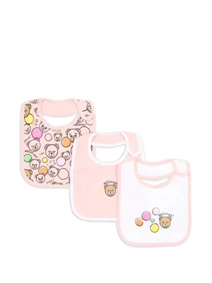 Комплект из трех нагрудников Teddy Bear Moschino Kids, розовый 47683368