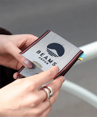 Кошелек для карт и монет из татами, BEAMS JAPAN, индиго-синий 48075742