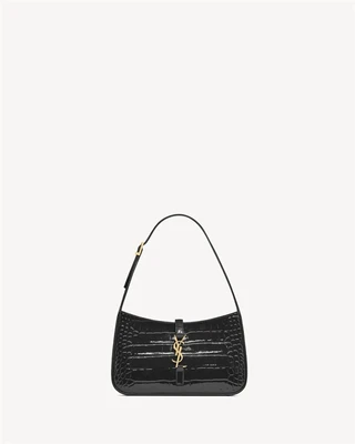 LE 5 À 7 из лакированной кожи с тиснением под крокодила SAINT LAURENT, черный 47373849