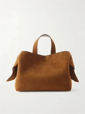 Замшевая сумка-тоут Musubi с узлом Acne Studios, коричневый 47338119