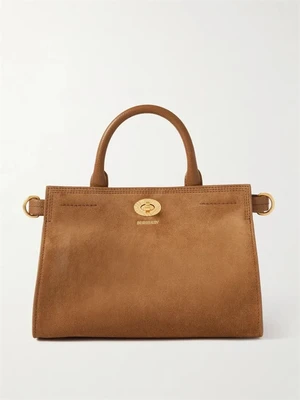 Кожаная замшевая сумка-тоут BURBERRY, коричневый 47338928