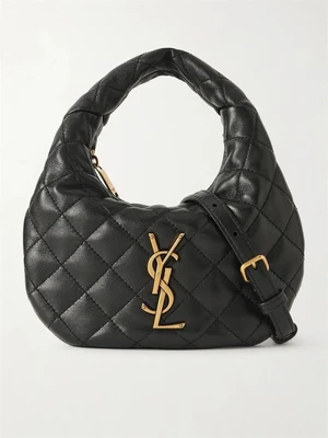 Сумка на плечо Icarino мини из стеганой кожи SAINT LAURENT, черный 47344728