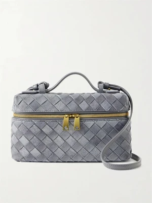 Bang Bang Intrecciato замшевая сумка-тоут BOTTEGA VENETA, синий 47338121