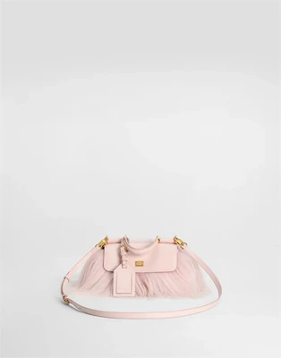 Сумка Mini My Sicily из меха длинношерстной козы и телячьей кожи плонже DOLCE & GABBANA, белый 47362076