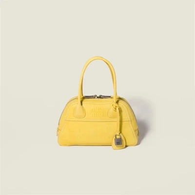 Сумка Vivant из кожи наппа MIU MIU, желтый 47374059