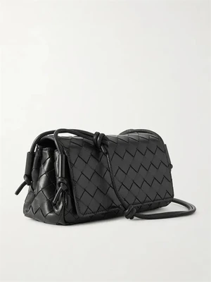 Кожаная сумка через плечо Notturno Intrecciato BOTTEGA VENETA, черный 47352069