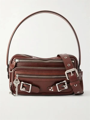 Кожаная сумка через плечо Camero Party Acne Studios, коричневый 47375856