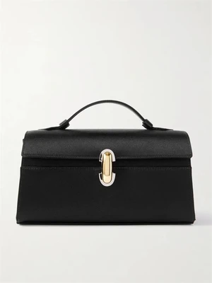 Сумка-тоут Symmetry Pochette из атласа Savette, черный 47338918