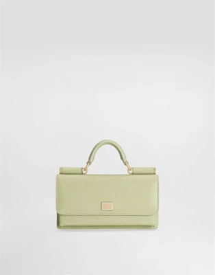 Сумка для телефона из телячьей кожи Dauphine DOLCE & GABBANA, зеленый 47370618
