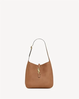 Гибкая миниатюрная сумка LE 5 À 7 из кожи SAINT LAURENT, коричневый 47373923