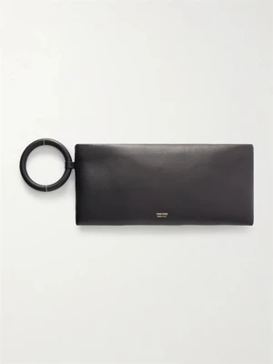 Клатч Aura из кожи TOM FORD, черный 47323654