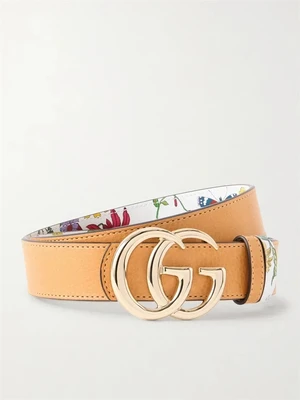 Кожаный ремень Marmont GUCCI, бежевый 47346024