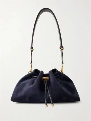 Средняя сумка через плечо Cinch из замши с кожаной отделкой JIMMY CHOO, синий 47349938