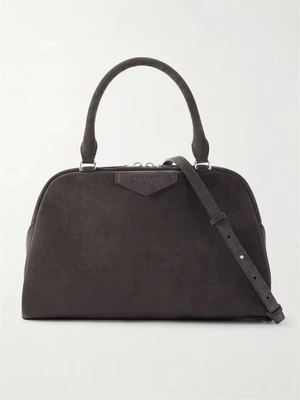 Givenchy Antigona East-West средняя замшевая сумка-тоут, коричневый 47338586