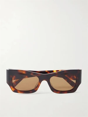 Солнцезащитные очки-авиаторы с черепаховой оправой из ацетата CELINE EYEWEAR, коричневый 47349471