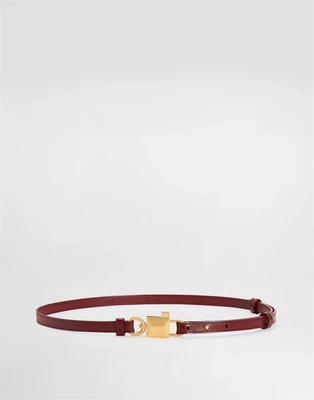 Ремень из телячьей кожи DOLCE & GABBANA, красный 47361802