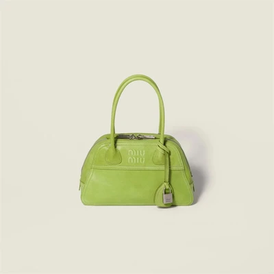 Сумка Vivant из кожи наппа MIU MIU, зеленый 47374060