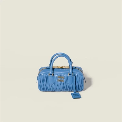 Сумка Arcadie из стеганой наппы MIU MIU, голубой 47339839