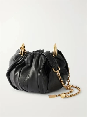Сумка через плечо из плиссированной кожи CHLOÉ, черный 47346251