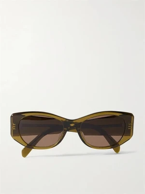 Солнцезащитные очки «кошачий глаз» из ацетата CELINE EYEWEAR, бирюзовый 47349596