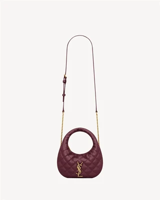 ICARINO мини из стеганой наппы SAINT LAURENT, бордовый 47372228