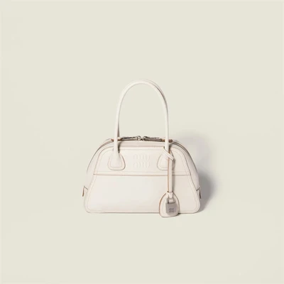 Сумка Vivant из кожи наппа MIU MIU, белый 47374057
