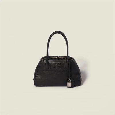 Сумка Vivant из кожи наппа MIU MIU, черный 47374058