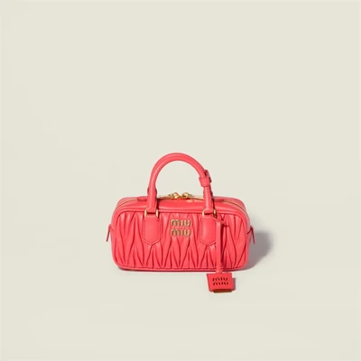 Сумка Arcadie из стеганой кожи наппа MIU MIU, оранжевый 47376726