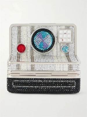 Серебристый клатч Image, украшенный кристаллами JUDITH LEIBER COUTURE, мультицвет 47323879