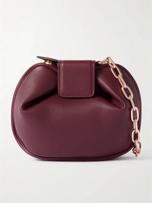 Мягкий клатч из кожи Demi Gabriela Hearst, бордовый 47323908