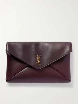 Кожаная сумка через плечо Cassandre XXL Envelope SAINT LAURENT, бордовый 47344630