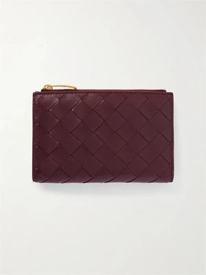 Кожаный кошелек Intrecciato BOTTEGA VENETA, золотой 47346398