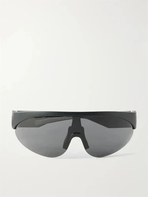 Круглые резиновые солнцезащитные очки Moncler Eyewear, черный 47348695