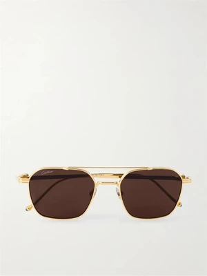Солнцезащитные очки Pasha золотистого цвета в стиле «авиатор» Cartier Eyewear, золотой 47348710