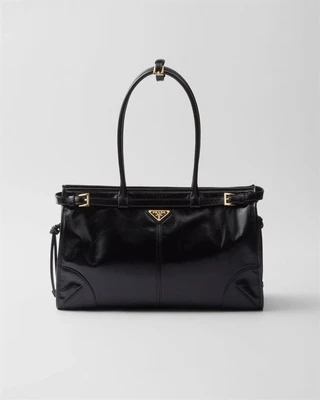 Большая кожаная сумка Prada Bonnie, черный 47349939