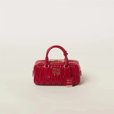 Сумка Arcadie из стеганой кожи наппа MIU MIU, красный 47376898