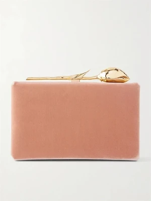 Бархатный клатч Bloom ERDEM, розовый 47324040
