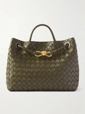 Andiamo средняя сумка из плетеной кожи Intrecciato BOTTEGA VENETA, зеленый 47338110