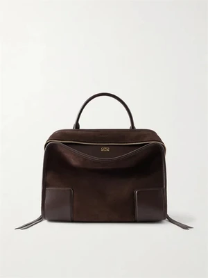 Сумка-тоут Amazona из замши с кожаной отделкой LOEWE, коричневый 47338835