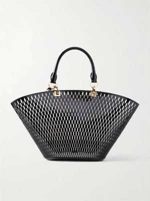 Сумка-тоут Medium Panier из лакированной кожи с лазерной резкой TOM FORD, черный 47338936