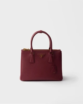 Сумка Prada Galleria среднего размера из сафьяновой кожи, бордовый 47339064